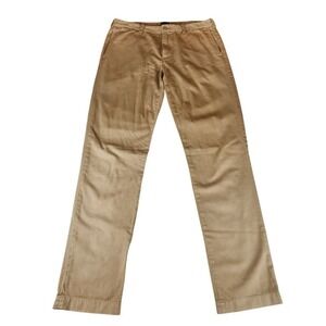 J.Crew Sun Faded Urban Slim Chino Pants Mens 34x36 Khaki Tan Cotton Twill